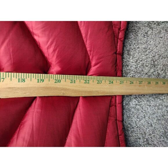 Cabela's Women's Med Reg Red Puffer 750 Filled Down Jacket Embroidered Logo - Picture 10 of 15